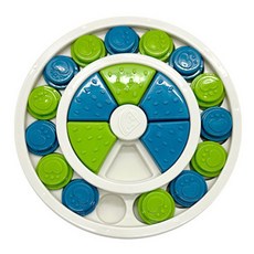 nature pet 寵物嗅聞益智拼圖玩具 圓形, 1個, 綠藍色