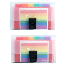 Simple Line 13格分類索引文件夾 扣環式, 混合色, 2個