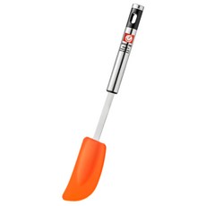 GENIAL GS 矽膠刮刀, 1個, 不鏽鋼亮銀色 + 黑色