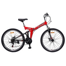 ATECX 프로 26 fds 접이식 하이텐강 디스크 브레이크 14kg 신장 155~170cm, 레드, 170cm, 1개