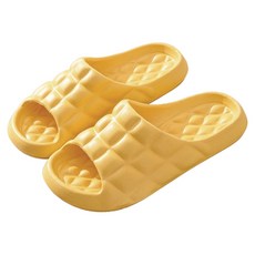 살림제작소 푹신한 경량 파인 슬리퍼, 옐로우, 1개