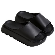 살림제작소 EVA 통통 거실 슬리퍼, 블랙, 1개