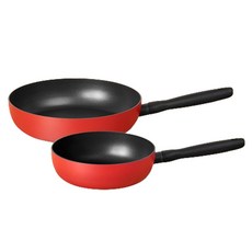 마이어코리아 인덕션 바우하우스 시리즈 멀티팬 2종 세트, 로마 레드, 프라이팬 28cm + 멀티팬 22cm, 1세트