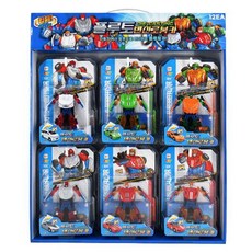 Toy&Toy 普魯托變形機器人車 12件組, 混合顏色, 1套