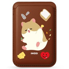 아이무이 무이츄 아이폰 맥세이프 가죽 지갑 포켓 카드지갑, 쩝쩝, 1개