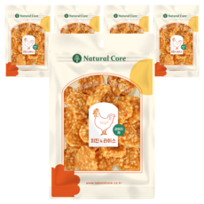 네츄럴코어 강아지 건조간식, 혼합맛(치킨/라이스), 100g, 5개