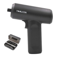 툴콘 미니 전동 드라이버 3.7V 블랙 TC-250B + 비트 세트, 1세트