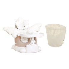 jellymom Muna 增高椅 + 推車 + 餐盤 + Blossom Bouquet 2款 + 收納袋組合, 琥珀米色(椅子), 1套