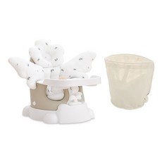 jellymom Muna增高椅+推車+托盤+Blossom月桂樹 2種+收納包組, 灰燼霜(椅子）, 1組