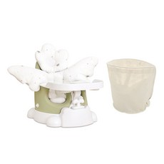 jellymom Muna 增高椅 + 推車 + 餐盤 + Blossom Bouquet 2款 + 收納袋組合, 橄欖綠色(椅子), 1套