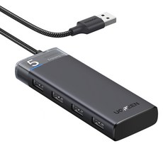 UGREEN 綠聯 頂級 USB 3.0 高速多功能集線器 CM653, 黑色