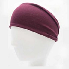 PEONIST 瑜珈 跑步 運動髮帶, 酒紅色, 2個