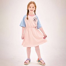 JELISPOON 迪士尼女童透氣米妮清爽拉克蘭袖連身裙