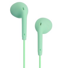 Ocean Marina 附麥克風粉彩有線耳機, 薄荷綠, 單一商品