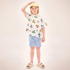 JELISPOON 迪士尼兒童款米奇衝浪米奇短袖上下套裝