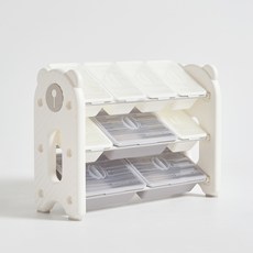 BeneBene 泰迪熊造型玩具收納架 C款, 1個, 白色