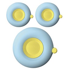 deLi 得力 雙色馬卡龍圓形捲尺 藍色 TT102, 藍色(TT102BL), 3個