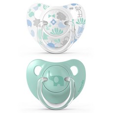 suavinex 蘇維妮 幼兒用Memories橡膠奶嘴 2入組, 綠色, 1組, 第 2 階段(超過 6 個月)