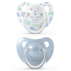 suavinex 蘇維妮 幼兒用Memories橡膠奶嘴 2入組, 藍色, 1組, 第 1 階段(0-6 個月)