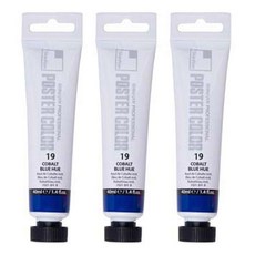 신한화구 전문가 포스터 컬러 Tube 갑 유화물감 19 코발트 블루 휴 3p, 40ml, 1색