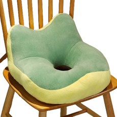 Queenco椅背蘋果坐墊, 1個, 綠色