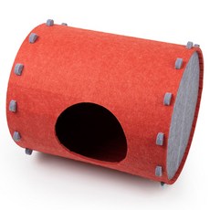 고양이 네코야 펠트 원 하우스, 레드, 1개