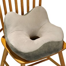 Queenco椅背蘋果坐墊, 1個, 灰色