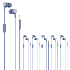 Gattembaba 入耳式彩色有線耳機 5入, 紫色, S-08