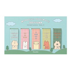 모노라이크 마그네틱 북마크 5종 세트, 스토리타운애프터눈ver1, 1세트