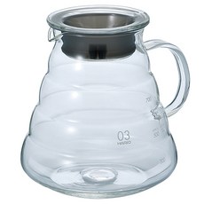 HARIO 好璃奧 V60 微波爐用玻璃壺 透明 XGS-INT-03TB, 800ml, 1個, 單品