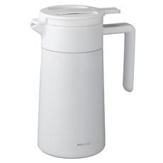 HARIO 好璃奧 陶瓷塗層真空雙層保溫壺 白色 CHP-600-W, 600ml, 1個, 單品
