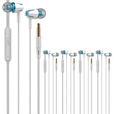 고민고밍 튜닝 핸즈프리 이어폰 5p, 화이트블루