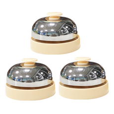 Khohimo 多用途呼叫鈴 彩色呼叫鈴 桌遊鈴 3入組 4W089, 銀色