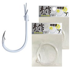 CK 白奇奴 逆綁鉤 碳纖子線 綁好的釣組, 1個, 20入