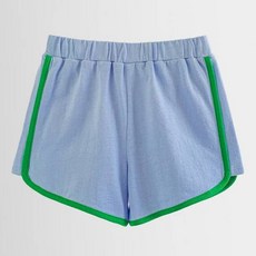 아이러브제이 아동용 통기성 브레즐 배색 리본 3부 면 팬츠