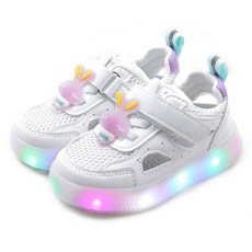 兒童用清新小熊兔子LED發光運動鞋