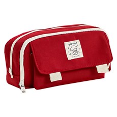 Dong-A PMS 狗狗設計大容量鉛筆盒收納袋, 紅色, 1個