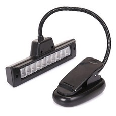 樂譜架夾燈 LED樂譜夾 10燈頭 照明燈 4W114, 黑色, 1個