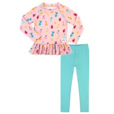 Bebechat 兒童水果圖案上下兩件式防曬泳衣套組