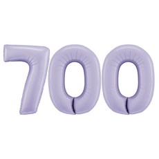 GRABO BALLOONS 大型數字700鋁箔氣球, 紫丁香色, 1個