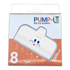 펌핏 디자인플러스 도킹 보조배터리 8핀, TRPB-R5-CHL, 화이트 오