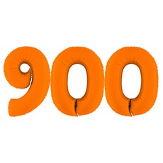 GRABO BALLOONS 大型數字900鋁箔氣球, 1個, 橘色
