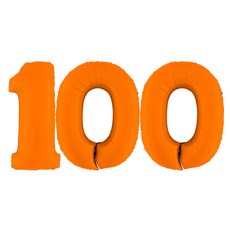 GRABO BALLOONS 大型鋁箔氣球 數字 100, 1個, 橘色