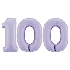 GRABO BALLOONS 大型鋁箔氣球 數字 100, 1個, 紫丁香色