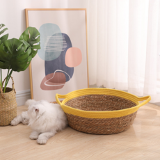 Daysoy 貓咪基本款彩色提籃, 1個, 黃色