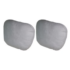 WOOGUN 車用頭枕座椅頸枕麂皮靠墊, 灰色, 2個