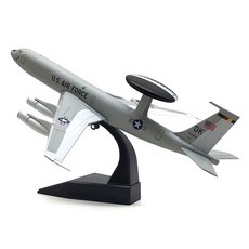 E-3 哨兵軍事壓鑄戰鬥機模型 + 底座套組, 白色, 1個