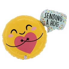 GRABO BALLOONS 微笑擁抱鋁箔氣球, 1個, 混色