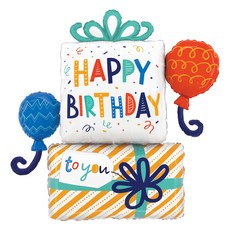 GRABO BALLOONS 鋁箔氣球 生日禮物, 1個, 混合顏色