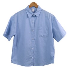라라온 여성용 통기성 코튼 베이직 카라 반팔 셔츠 TSP635